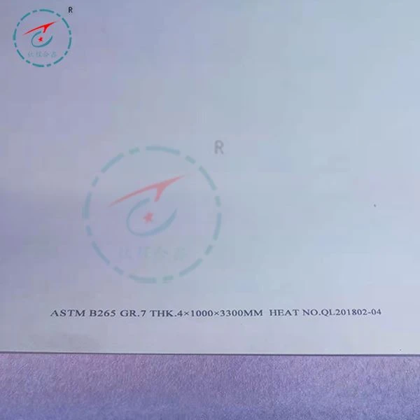 Grade 7 Titanium Sheet